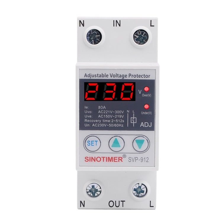 SINOTIMER SVP-912 Adjustable Self-resetting Intelligent Under-voltage Protector, Current: 80A - Consumer Electronics by SINOTIMER | Online Shopping UK | buy2fix