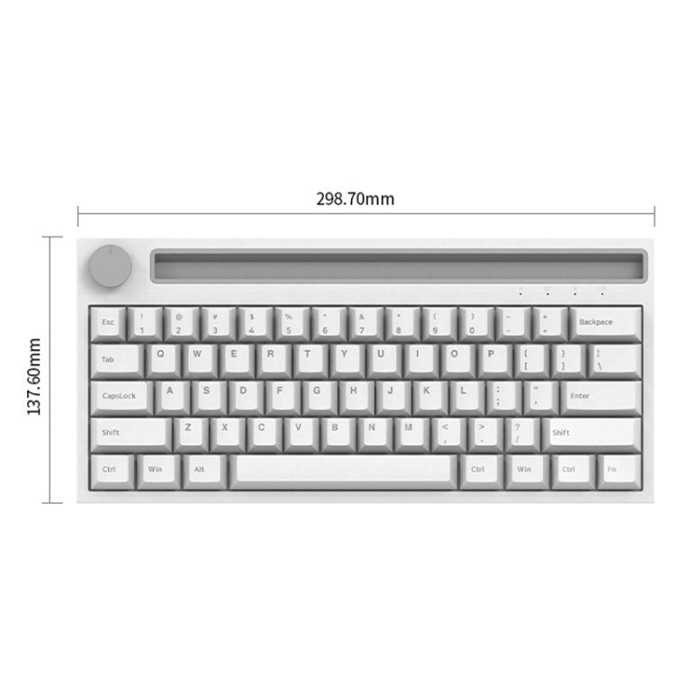 Ajazz K620T 62 Keys Bluetooth Wireless Dual Mode Mechanical Keyboard, Style: Pink Shaft (Black) - Wireless Keyboard by Ajazz | Online Shopping UK | buy2fix
