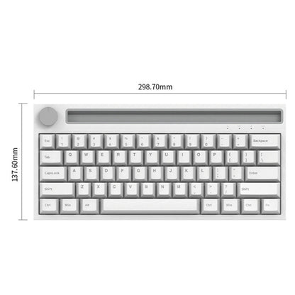 Ajazz K620T 62 Keys Bluetooth Wireless Dual Mode Mechanical Keyboard, Style: Pink Shaft (Black) - Wireless Keyboard by Ajazz | Online Shopping UK | buy2fix