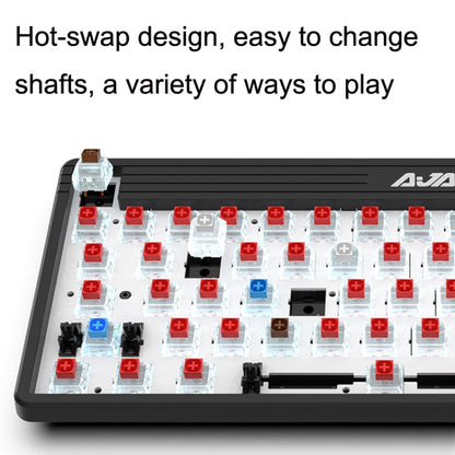 Ajazz K690T 69-key Wireless+Bluetooth+Wired Mechanical RGB Gaming Office Keyboard(Tea Shaft) - Wireless Keyboard by Ajazz | Online Shopping UK | buy2fix