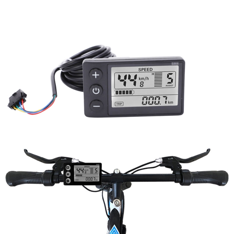 S866 Electric Bicycle Mountain Bike LCD Meter, Specification: A Type - Speedometers by buy2fix | Online Shopping UK | buy2fix