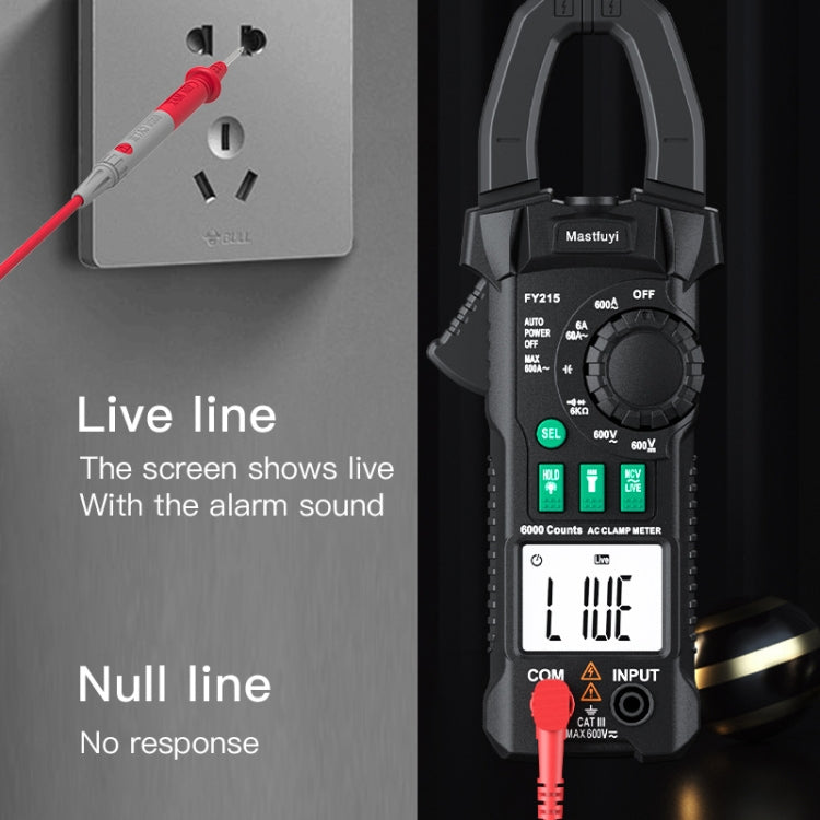 Mastfuyi FY215 High Precision Clamp Meter Multimeter AC/DC Digital Ammeter - Consumer Electronics by Mastfuyi | Online Shopping UK | buy2fix