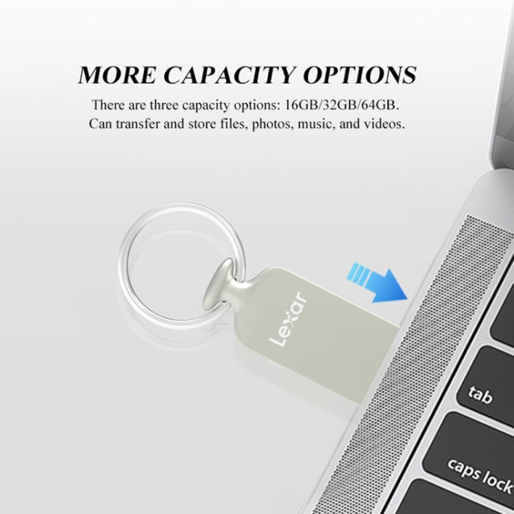 Lexar Car Portable Mini Computer System USB Flash Drive, Capacity: 32GB(Silver Gray) - USB Flash Drives by Lexar | Online Shopping UK | buy2fix