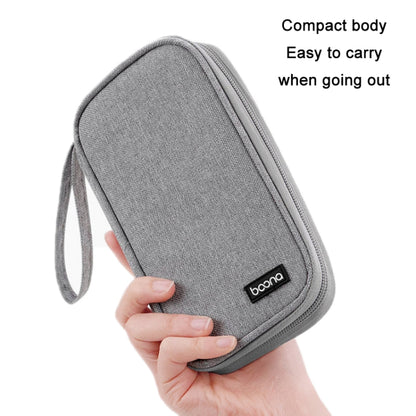 Baona BN-C004 Mini U Disk Headphone Data Cable Storage Bag, Color: Double Layer (Black) - Hard Drive Bags & Cases by Baona | Online Shopping UK | buy2fix