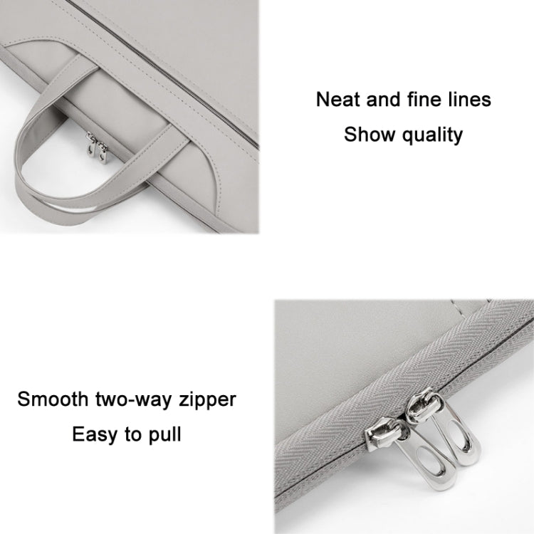 Baona BN-Q006 PU Leather Full Opening Laptop Handbag For 11/12 inches(Black) - 12.1 inch by Baona | Online Shopping UK | buy2fix