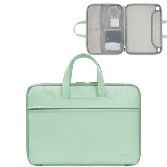 Baona BN-Q006 PU Leather Full Opening Laptop Handbag For 13/13.3 inches(Light Green) - 13.3 inch by Baona | Online Shopping UK | buy2fix