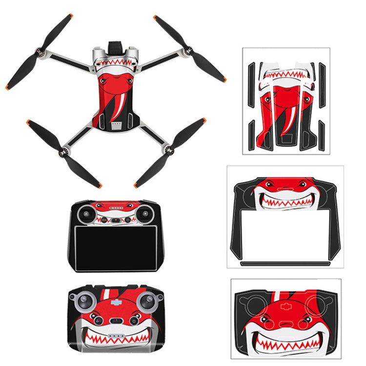 Sunnylife Drone+Remote Control Protective Sticker For DJI Mini 3 Pro RC Version(Shark Red) - DJI & GoPro Accessories by Sunnylife | Online Shopping UK | buy2fix