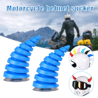 2PCS Motorcycle Horn Sucker Helmet Decoration(White) - In Car by buy2fix | Online Shopping UK | buy2fix