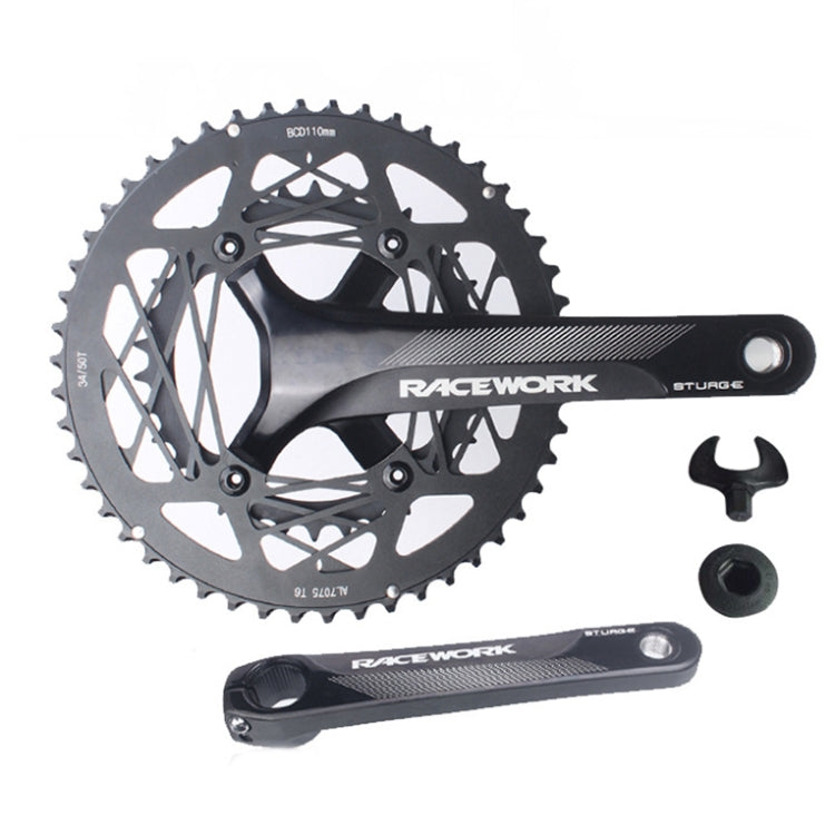 RACEWORK RKRFA Road Bike Aluminum Alloy 22-speed Crankset, Spec: 50-34T without BB - Bicycle Chains & Rounds by RACEWORK | Online Shopping UK | buy2fix