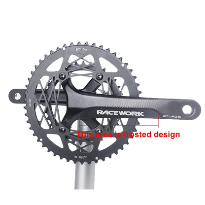 RACEWORK RKRFA Road Bike Aluminum Alloy 22-speed Crankset, Spec: 50-34T without BB - Bicycle Chains & Rounds by RACEWORK | Online Shopping UK | buy2fix