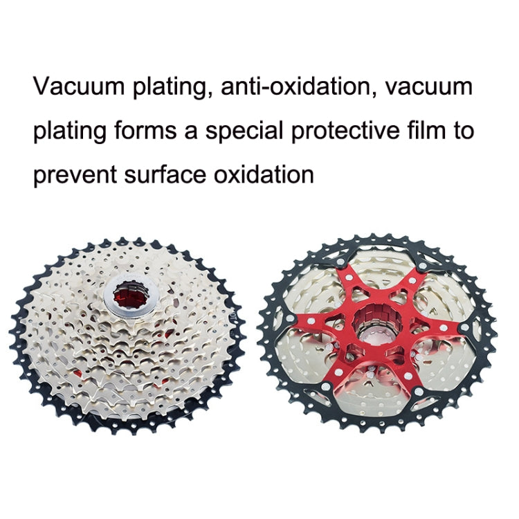 VG Sports Split Mountain Bike Lightweight Cassette Flywheel, Style: 11 Speed 40T (Silver) - Bicycle Chains & Rounds by VG Sports | Online Shopping UK | buy2fix