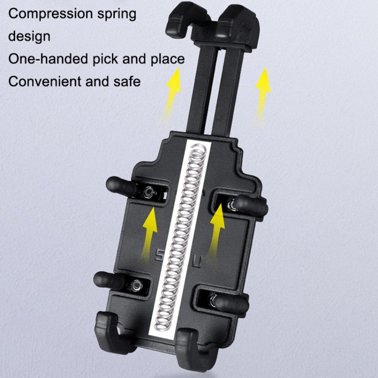 SMNU SM008 Motorcycle Aluminum Alloy Polyclaw Phone Bracket(Rearview Mirror Installation) - In Car by SMNU | Online Shopping UK | buy2fix