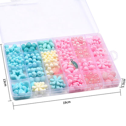 24 Grid Acrylic Beaded Kids DIY Necklace Bracelet Toys(Dark Color Series) - DIY Developmental Toys by buy2fix | Online Shopping UK | buy2fix