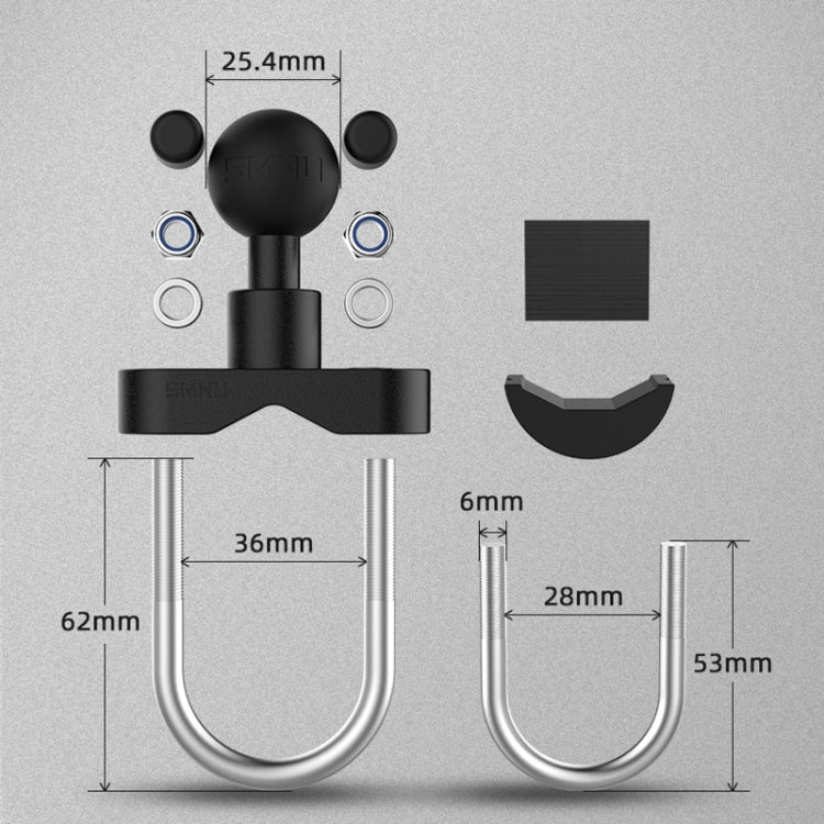 SMNU Bracket Accessories U-Handlebar Mount Multipurpose Ball - Holder by SMNU | Online Shopping UK | buy2fix