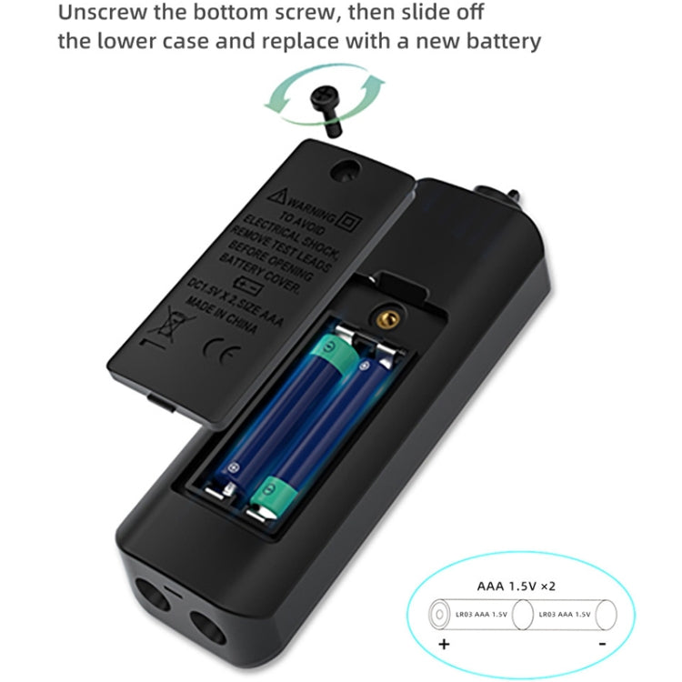 BSIDE A1 Dual Mode Smart Handheld High Precision Detection Electrician Voltage Multimeter Without Battery(Black) - Digital Multimeter by BSIDE | Online Shopping UK | buy2fix