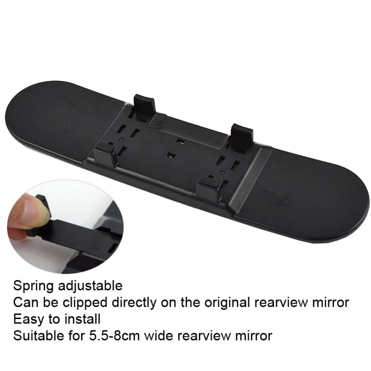 DM-055 28.8cm Car Large Field of View Anti-dazzle Blue Mirror Reversing Curved Rearview Mirror - In Car by buy2fix | Online Shopping UK | buy2fix