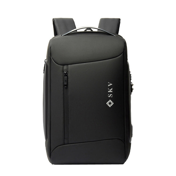 SKV B20430 Men Large Capacity Commute Computer Bag Business Casual Backpack(Black) - Backpack by SKV | Online Shopping UK | buy2fix