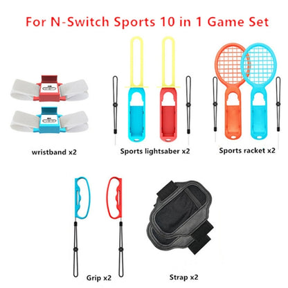 IPLAY HBS-447 10 In 1 Grip + Wrist Strap + Strap + Lightsaber + Racket Sports Set For Nintendo Switch(As Show) - Others by IPLAY | Online Shopping UK | buy2fix