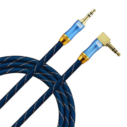 EMK 90-Degree Car 3.5mm Audio Cable Extension Cable, Cable Length: 5M(Blue) - Aux Cable by EMK | Online Shopping UK | buy2fix