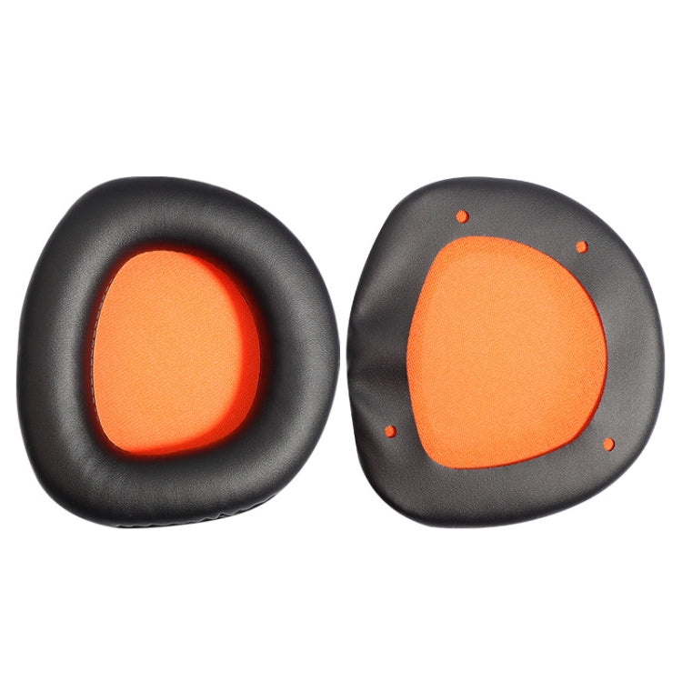 2 PCS Slow Rebound Sponge Headphone Cover Cushion For DAREU EH712/EH715(Black Orange Net) - Apple Accessories by buy2fix | Online Shopping UK | buy2fix