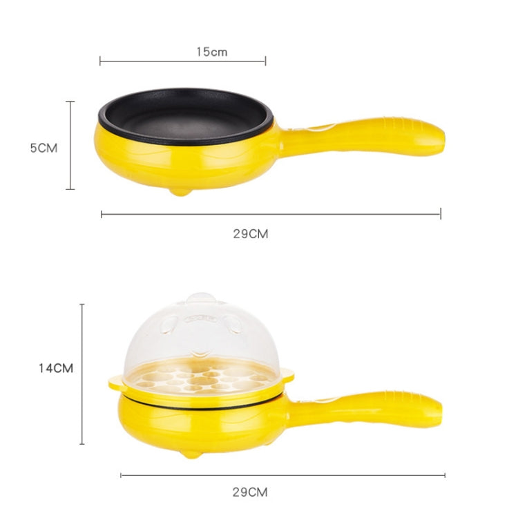 350W Electric Egg Omelette Cooker Frying Pan Steamer Cooker,EU Plug,Style: Single Layer Set Yellow - Home & Garden by buy2fix | Online Shopping UK | buy2fix