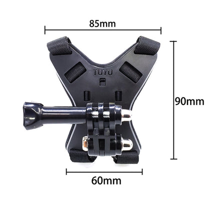 TUYU Motorcycle Helmet Chin Action Camera Mobile Phone Mounting Bracket Black Bracket - DJI & GoPro Accessories by TUYU | Online Shopping UK | buy2fix