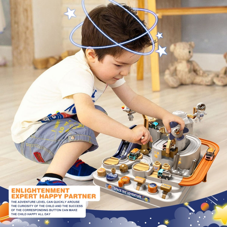 Space Rocket Rail Car Train Track Toys for Kids  Mechanical Adventure ,Style:  Radar Model With 3 Vehicles - Model Toys by buy2fix | Online Shopping UK | buy2fix