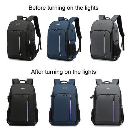 TONO LED Light SLR Digital Camera Backpack With USB Port(Black) - Camera Accessories by TONO | Online Shopping UK | buy2fix