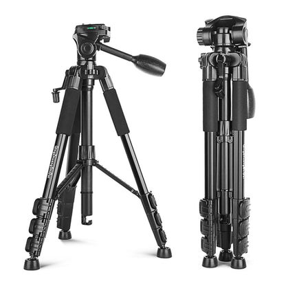 QingZhuangShiDai Q111 Aluminum Alloy Mobile Phone Camera Photography Tripod(Black) - Camera Accessories by QingZhuangShiDai | Online Shopping UK | buy2fix