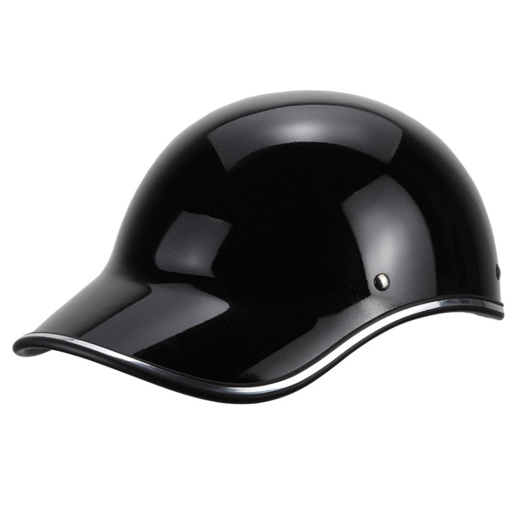 BSDDP A0344 Motorcycle Helmet Riding Cap Winter Half Helmet Adult Baseball Cap(Black) - In Car by BSDDP | Online Shopping UK | buy2fix