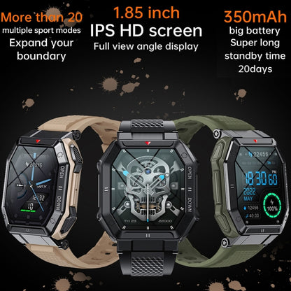 Heart Rate Blood Pressure Blood Oxygen Monitoring Outdoor Smart Bluetooth Watch(Green) - Sport Watches by buy2fix | Online Shopping UK | buy2fix