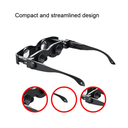 DM0125 3X Fishing Binoculars Adjustable Focus Glass Type Binoculars With Yellow Polarised Lens - Binoculars by buy2fix | Online Shopping UK | buy2fix