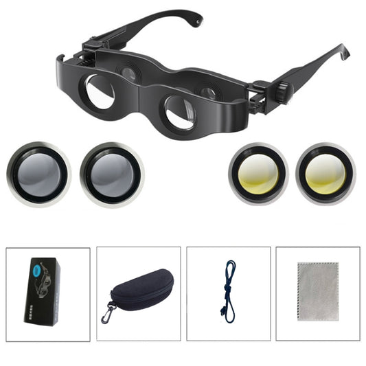 DM0125 3X Fishing Binoculars Adjustable Focus Glass Type Binoculars With Grey + Yellow  Lens - Binoculars by buy2fix | Online Shopping UK | buy2fix