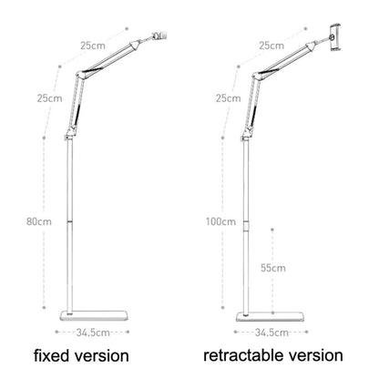 SSKY L10 Home Cantilever Ground Phone Holder Tablet Support Holder, Style: Fixed+Desktop Clip (White) - Lazy Bracket by SSKY | Online Shopping UK | buy2fix