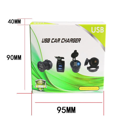 2PCS 2.4 A Motor Boat Trailer Car Modified Square Single USB Car Charger(Black) - In Car by buy2fix | Online Shopping UK | buy2fix