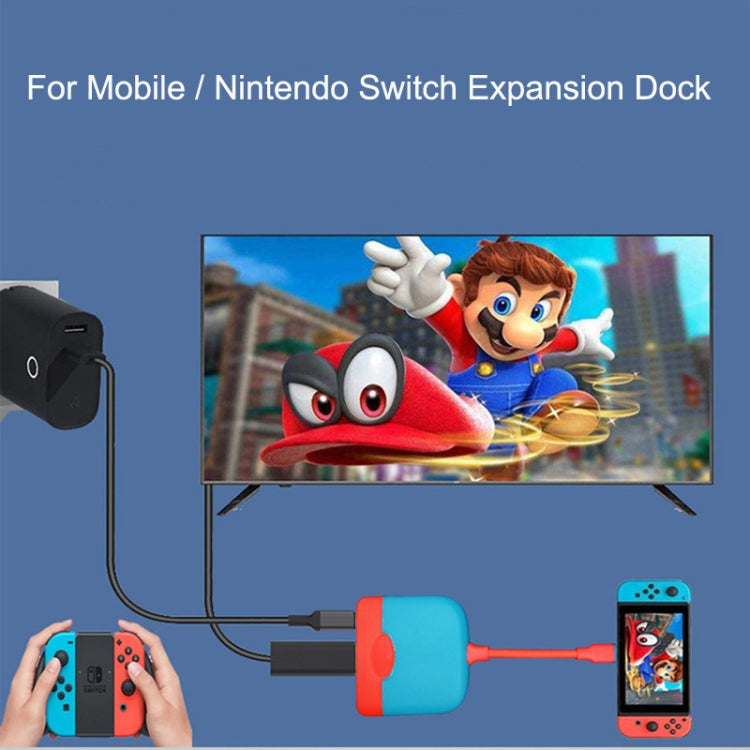 H0231 For Mobile / Nintendo Switch Expansion Dock Portable Base(Black Grey) - Others by buy2fix | Online Shopping UK | buy2fix