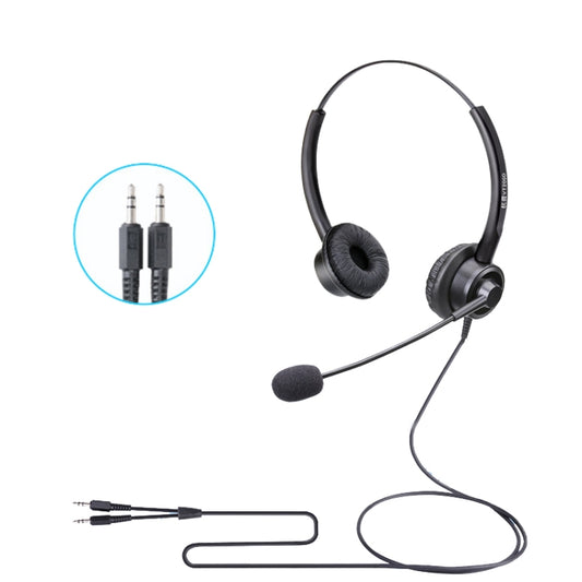 VT200D Double Ears Telephone Headset Operator Headset With Mic,Spec: PC Double Plug - Consumer Electronics by buy2fix | Online Shopping UK | buy2fix