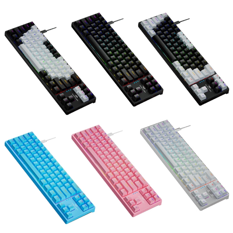 Dark Alien K710 71 Keys Glowing Game Wired Keyboard, Cable Length: 1.8m, Color: Blue Green Shaft - Wired Keyboard by Dark Alien | Online Shopping UK | buy2fix