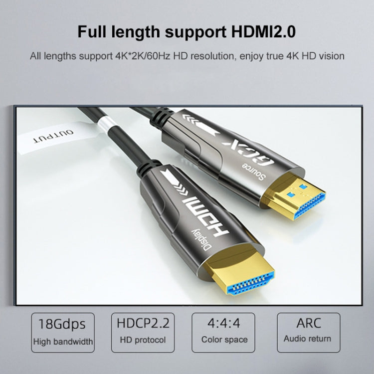 HDMI 2.0 Male To HDMI 2.0 Male 4K HD Active Optical Cable, Cable Length: 250m - Audio Optical Cables by buy2fix | Online Shopping UK | buy2fix