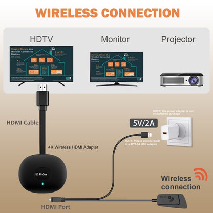 MiraScreen G26 Wireless HD Home TV Screen Projector, Specification: 2.4G+1080P (Black) - Consumer Electronics by MiraScreen | Online Shopping UK | buy2fix