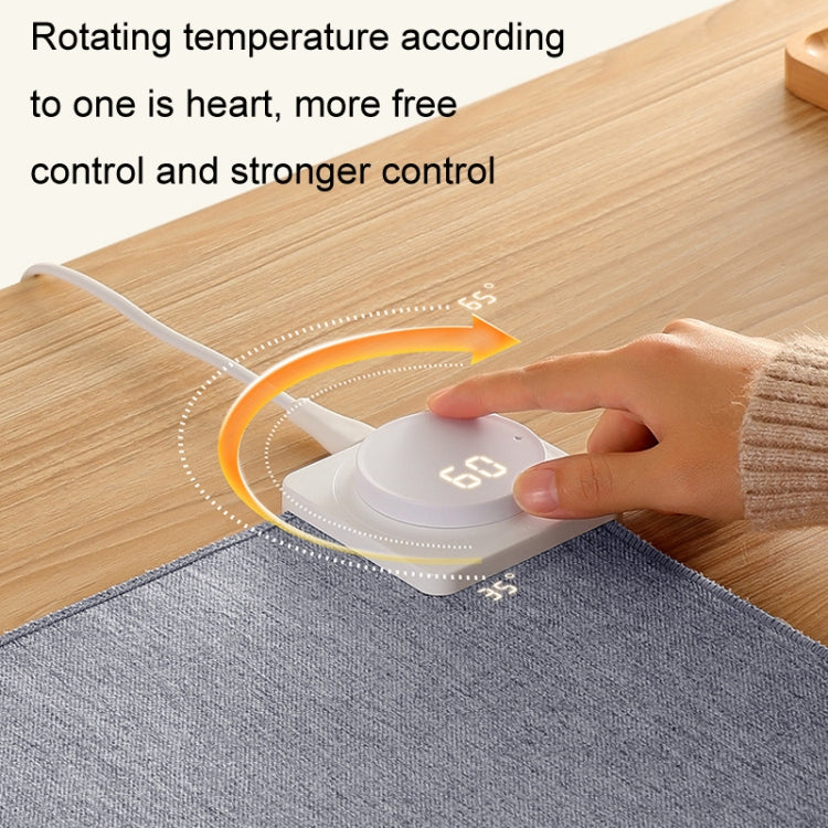 Joyroom JR-CY335 220V Smart Office Desktop Heating Thermostatic Mouse Pad, US Plug, Size: 80x32cm(Llight Gray) - Mouse Pads by Joyroom | Online Shopping UK | buy2fix