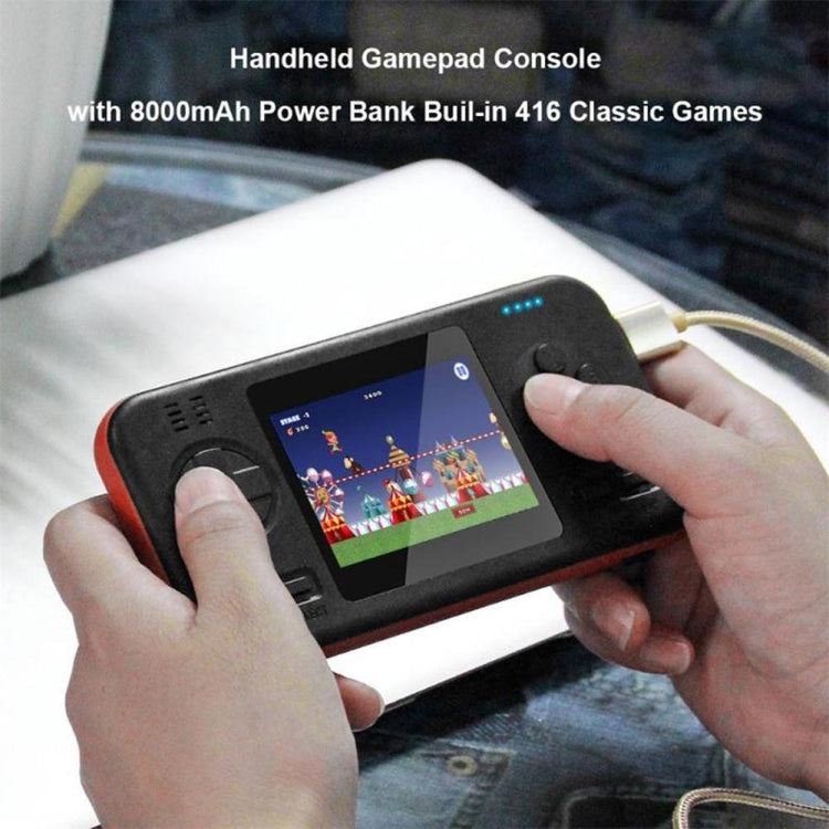 416 Pocket Console Portable Color Screen 8000mAh Rechargeable Game Machine(White Orange) - Pocket Console by buy2fix | Online Shopping UK | buy2fix