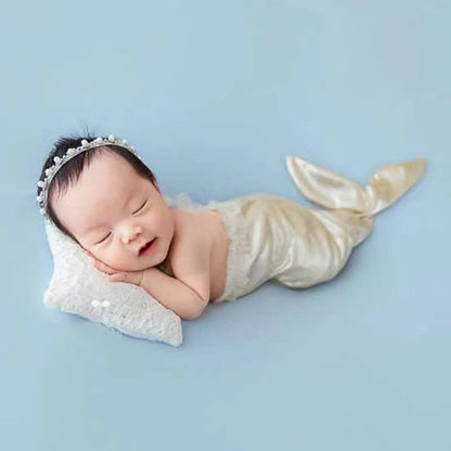 Newborn Photography Clothing Mermaid Modeling Jumpsuit + Headdress Set(Purple) - Camera Accessories by buy2fix | Online Shopping UK | buy2fix