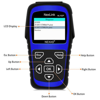 NexLink NL102P Diesel Mechanical Heavy Truck Car 2 In 1 Car Scanner OBD2 Detection - In Car by NexLink | Online Shopping UK | buy2fix