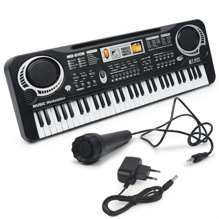 MQ6106 61-Keys Multifunctional Electronic Organ Children Toy with Microphone, Spec: EU Plug - Keyboard Instruments by buy2fix | Online Shopping UK | buy2fix