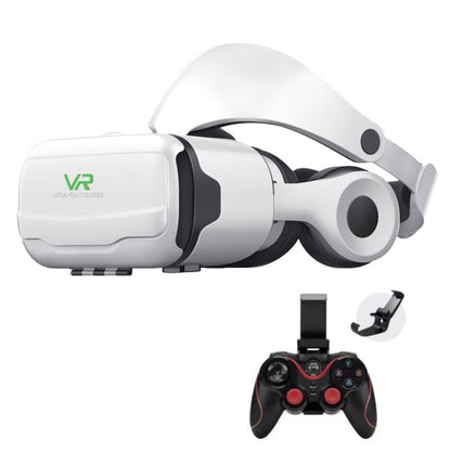 VR SHINECON G02EF+S6 Bluetooth Handle Mobile Phone 3D Virtual Reality VR Game Helmet Glasses With Headset - Consumer Electronics by VR SHINECON | Online Shopping UK | buy2fix