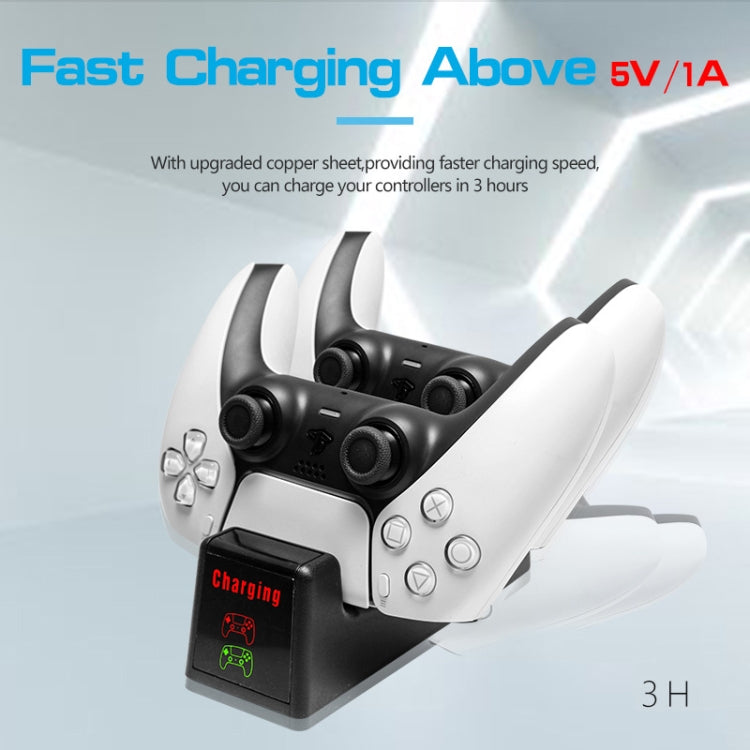 For PS5 SYP-1018 Gamepad Charging Bracket Dual Dock Charger with LED Indicator - Charger & Power by buy2fix | Online Shopping UK | buy2fix