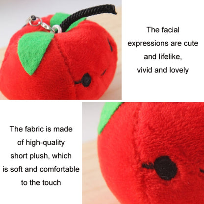 5pcs Cute Fruit And Vegetable Plush Bag Pendant Key Chain, Size: 10cm(Peach) - Key Rings by buy2fix | Online Shopping UK | buy2fix