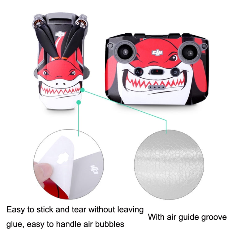 Sunnylife MM2-TZ452 For DJI Mini 2 Waterproof PVC Drone Body + Arm + Remote Control Decorative Protective Stickers Set(Shark Red) - DJI & GoPro Accessories by Sunnylife | Online Shopping UK | buy2fix