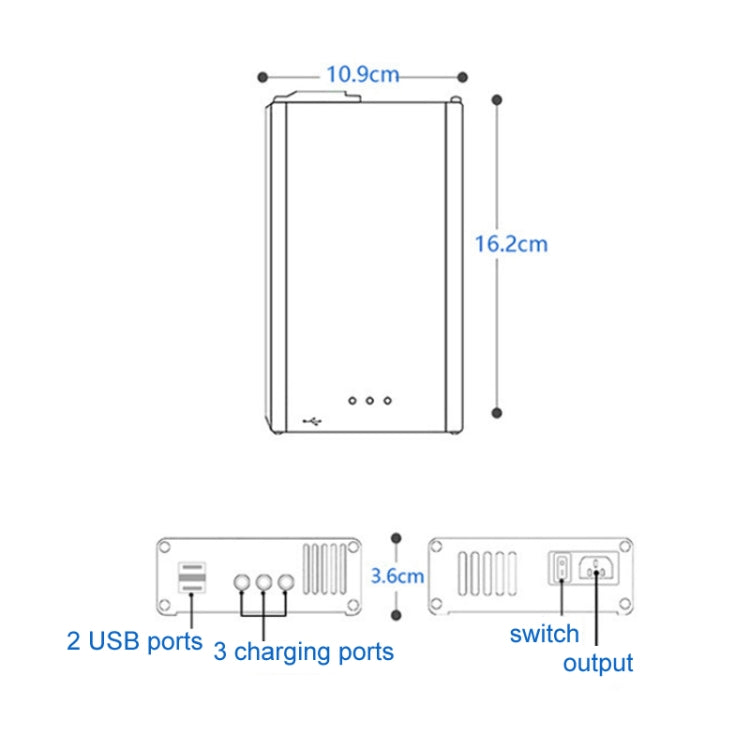 for DJI Mavic 3 YX 1 to 5 Charger With Switch(AU Plug) - DJI & GoPro Accessories by buy2fix | Online Shopping UK | buy2fix